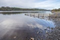 Fence dips into Lake Bala