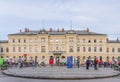 The fence dividing Gorizia (IT) from Nova Gorica (SLO) Royalty Free Stock Photo