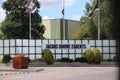 Fence at the Entrance of coffee factory in Joure