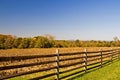 Fence and Fall Cornfield Royalty Free Stock Photo