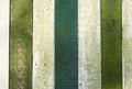 Fence with green and white painted wood