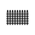 Black line icon for Fence, enclosure and parapet