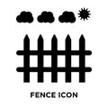 Fence icon vector isolated on white background, logo concept of Royalty Free Stock Photo