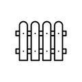 Fence icon vector. paling illustration sign. fencing symbol. hedge logo.