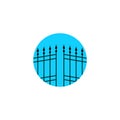 Fence iron logo. Simple illustration of fence iron logo for web