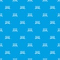 Fence iron pattern vector seamless blue