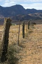 Fence line along Moralana Scenic Drive, Flinders` Ranges, SA, Australia