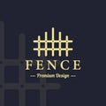 fence logo vintage vector illustration template icon graphic design Royalty Free Stock Photo