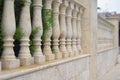 a fence made of beautiful columns. Royalty Free Stock Photo