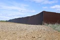 Fence made of brown metal professional flooring Royalty Free Stock Photo