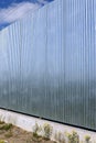 Fence made of galvanized, stainless steel professional flooring Royalty Free Stock Photo