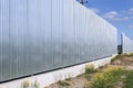 Fence made of galvanized, stainless steel professional flooring Royalty Free Stock Photo