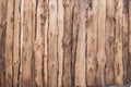 Fence made vertical wooden planks, pine wood, pipe texture surface, vintage background with place for text, poorly processed Royalty Free Stock Photo