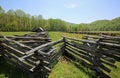 The fence in Mountain Farm Museum Royalty Free Stock Photo