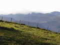 Fence, with mountains