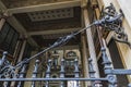 Fence of an old classic decor building in Rome, Italy Royalty Free Stock Photo