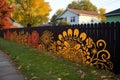 fence painting with stencil designs and patterns