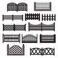 Fence Picket icon set. Royalty Free Stock Photo