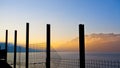 Fence Pole Silhouetted