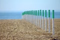 Fence poles on Forte dei Marmi beach