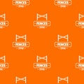 Fence police pattern vector orange