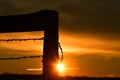 Fence Post Silhouette Royalty Free Stock Photo