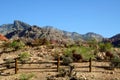 Fence Red rock canyon Nevada Royalty Free Stock Photo