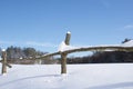 Fence in snow