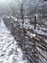Fence and snow Royalty Free Stock Photo