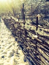 Fence and snow Royalty Free Stock Photo