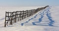 The fence for snow retention Royalty Free Stock Photo