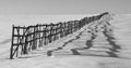 The fence for snow retention Royalty Free Stock Photo