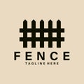 Fence vintage logo, icon and symbol, vector illustration design Royalty Free Stock Photo