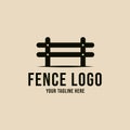 Fence vintage logo, icon and symbol, vector illustration design Royalty Free Stock Photo
