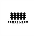 fence vintage logo vector icon illustration design Royalty Free Stock Photo