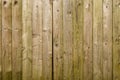 Fence or wall made from dry bamboo trees. Decoration element. Natural and organic material. Warm earth yellow color. Asian style