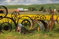 Fence of wheel rims against rapeseed