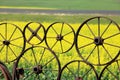 Fence of wheel rims