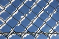 Fence, winter texture, background Royalty Free Stock Photo