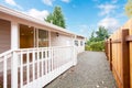 Fenced back yard and small walkout covered deck.