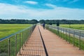 Fenced bike path on Assateague Island National Park in Virginia