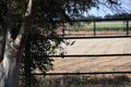 Fenced Hay field Royalty Free Stock Photo