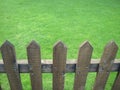 Fenced lawn Royalty Free Stock Photo