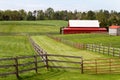 Fenced Pastures With Barn Royalty Free Stock Photo