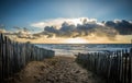 Fenced path to the beach