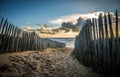 Fenced path to the beach