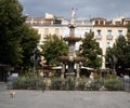 A fountian in Plaza Bib Rambla, Granada, Andalusia, Spain, Espana
