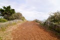 Fenced wood way to the beach in Saint Vincent sur Jard pathway access sea sand