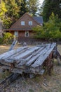 Casa Anchorena in the middle of the forest surrounded by nature\'s outgrown vegetation in Isla Victoria, Argentina