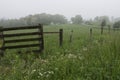 Fenceline on an Appalachian farm Royalty Free Stock Photo